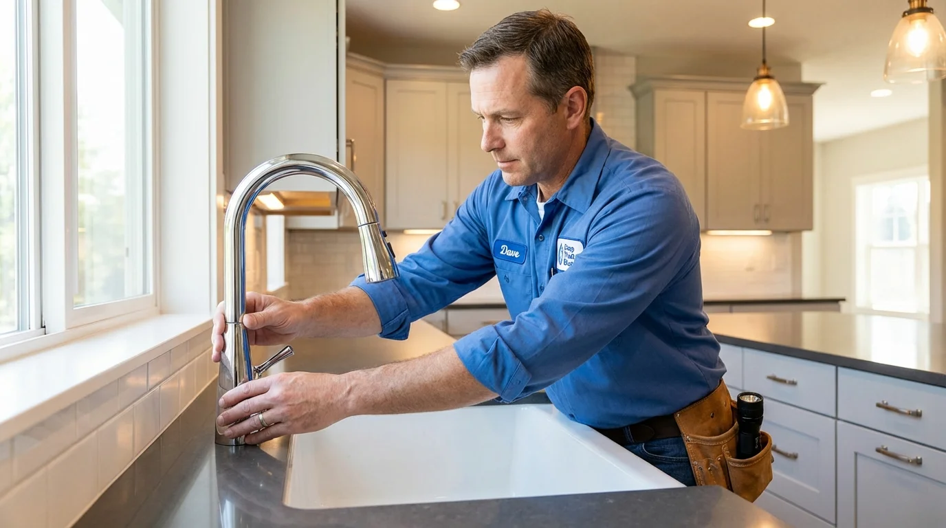 Kitchen faucet installation by Johns Plumbing LLC in Evergreen